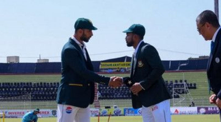বাংলাদেশ-পাকিস্তান দ্বিতীয় টেস্ট; টস জিতে ফিল্ডিংয়ে বাংলাদেশ