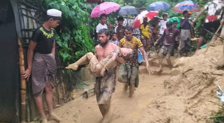 কক্সবাজারে পাহাড় ধসে নিহত ৬