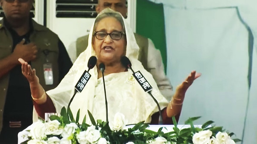 চোরাগোপ্তা হামলা চালিয়ে সরকার হটানো যায় না : প্রধানমন্ত্রী শেখ হাসিনা