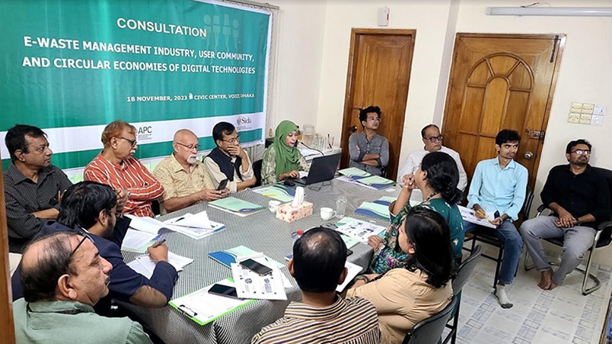 দেশে ই-বর্জ্য ব্যবস্থাপনা বিধিমালা বাস্তবায়নের দাবি