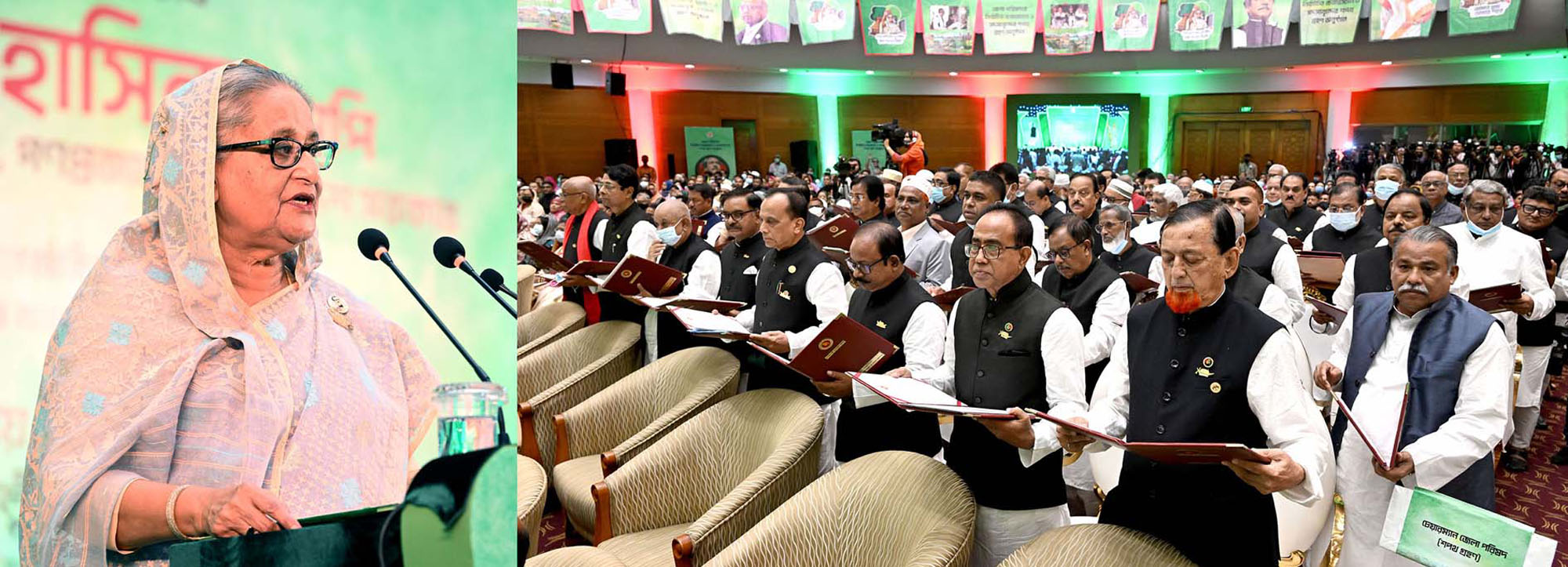 শপথ নিলেন জেলা পরিষদের নবনির্বাচিত চেয়ারম্যান-সদস্যরা