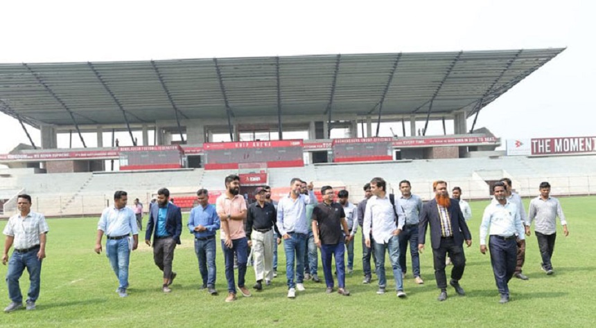 কিংস অ্যারেনায় মুগ্ধ আর্জেন্টিনার ক্লাব রিভার প্লেটের কর্মকর্তারা